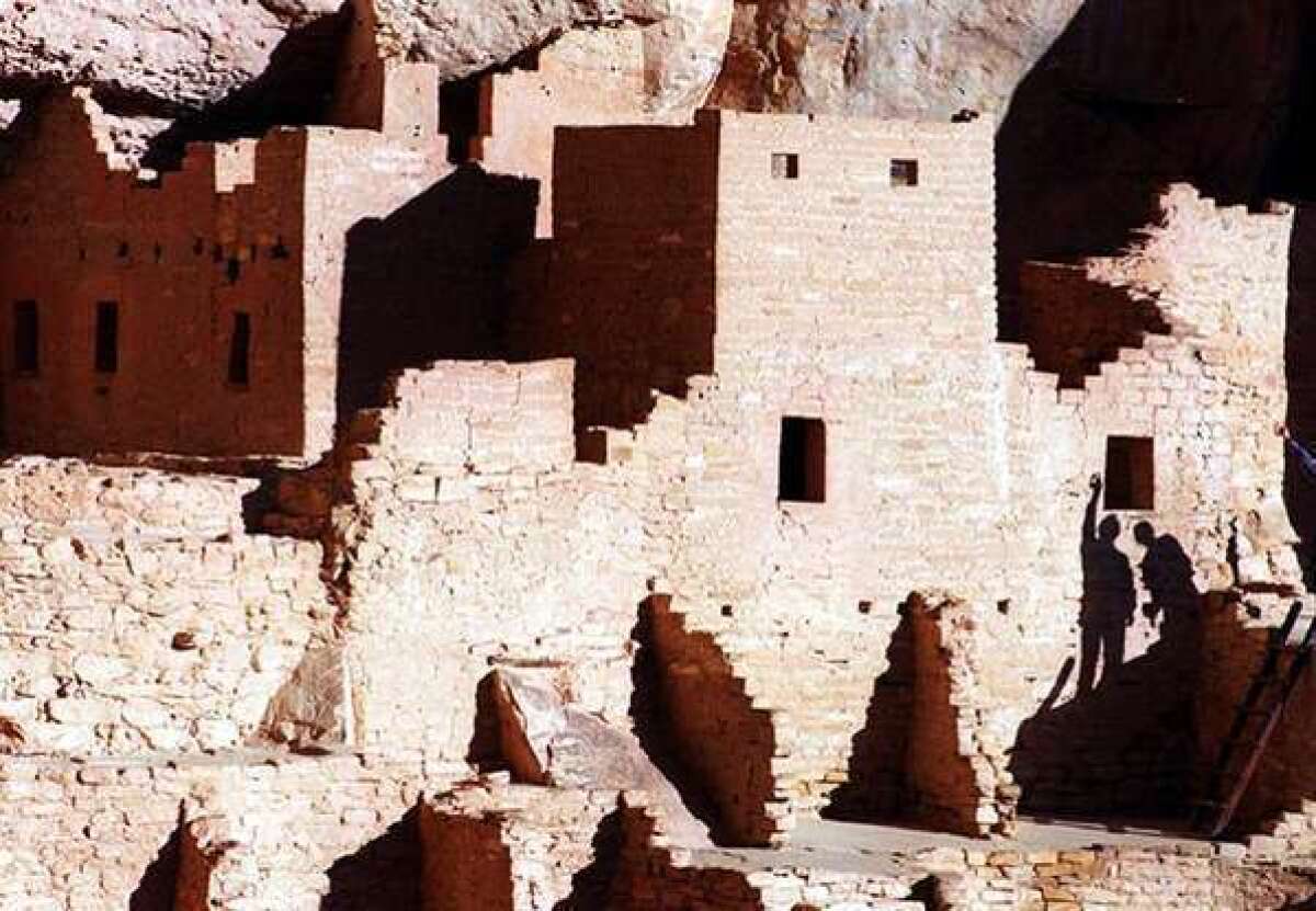 Ruins of ancient cliff dwellings of Mesa Verde near Cortez, Colo.