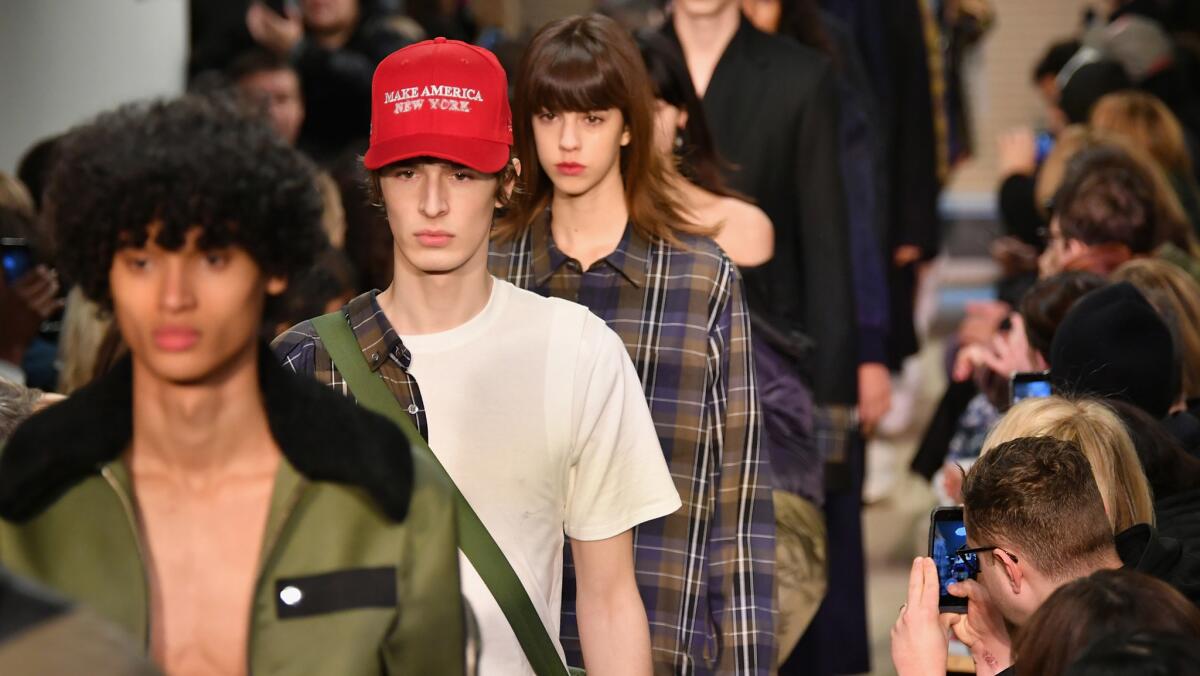 Models walk the runway for the Public School collection during New York Fashion Week.