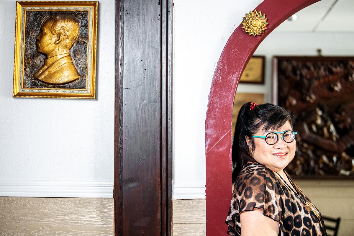 Chef-owner Sarintip “Jazz” Singsanong inside Jitlada, her Thai restaurant in East Hollywood