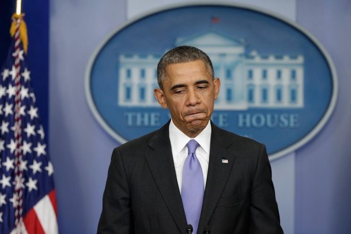 President Obama speaks Thursday about the difficult rollout of the national healthcare program.