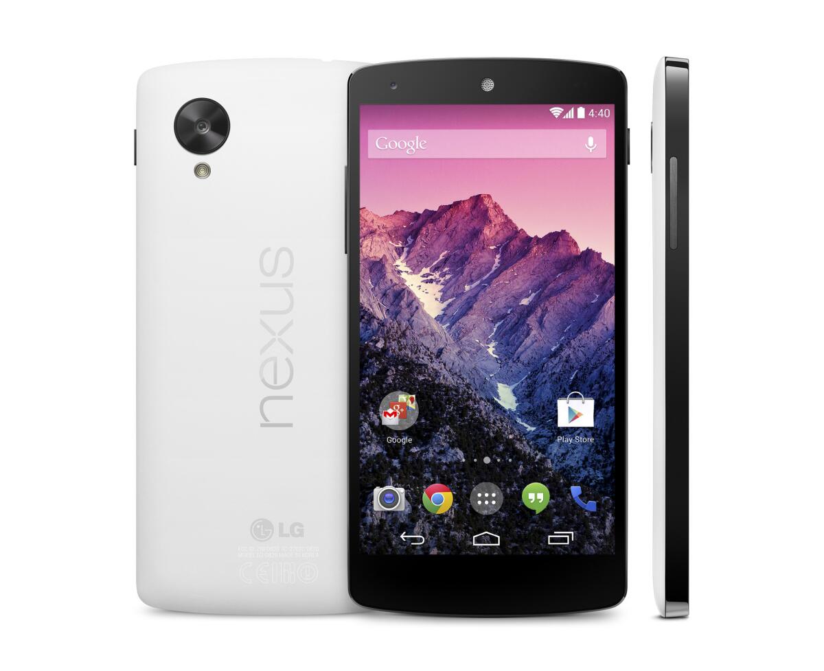 The Nexus 5, Google's latest smartphone.