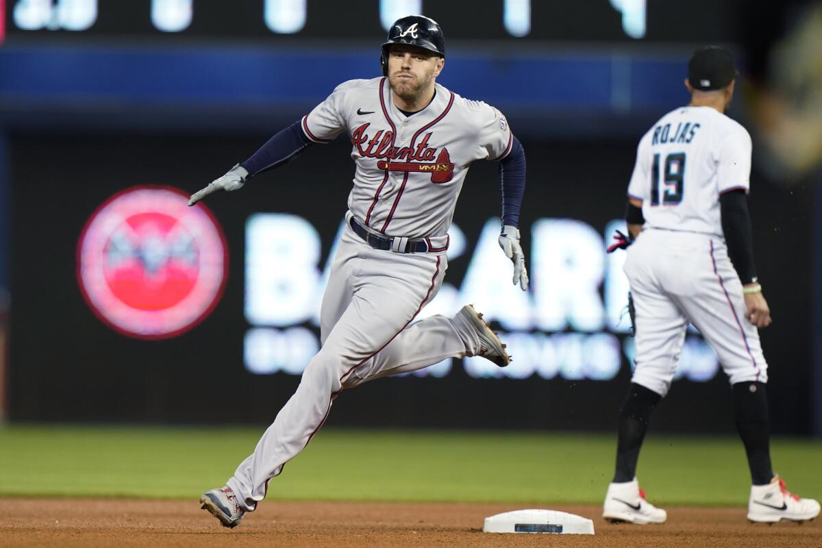 Braves' Freddie Freeman hits for second career cycle - The San Diego  Union-Tribune