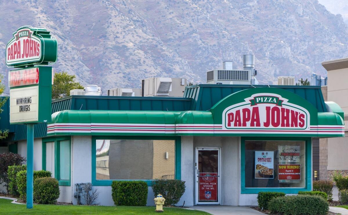 Provo, United States - October 2, 2016: Papa John's restaurant exterior. Papa John's Pizza is the fourth largest take-out and pizza delivery restaurant chain in the United States.