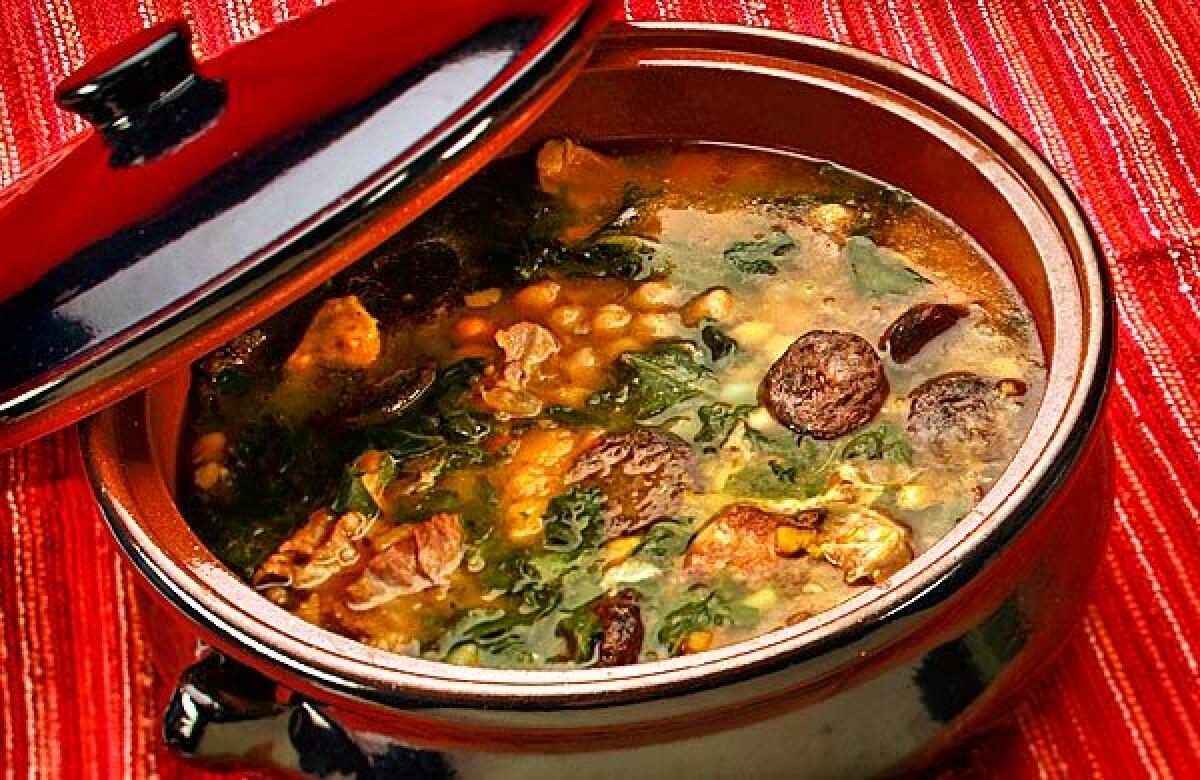 Garbanzos add heft to vegetable stew.