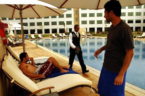 Poolside at the Al Salam Rotana, Khartoum's first five-star hotel. Sudan's economy has flourished since U.S. sanctions were imposed in 1997.