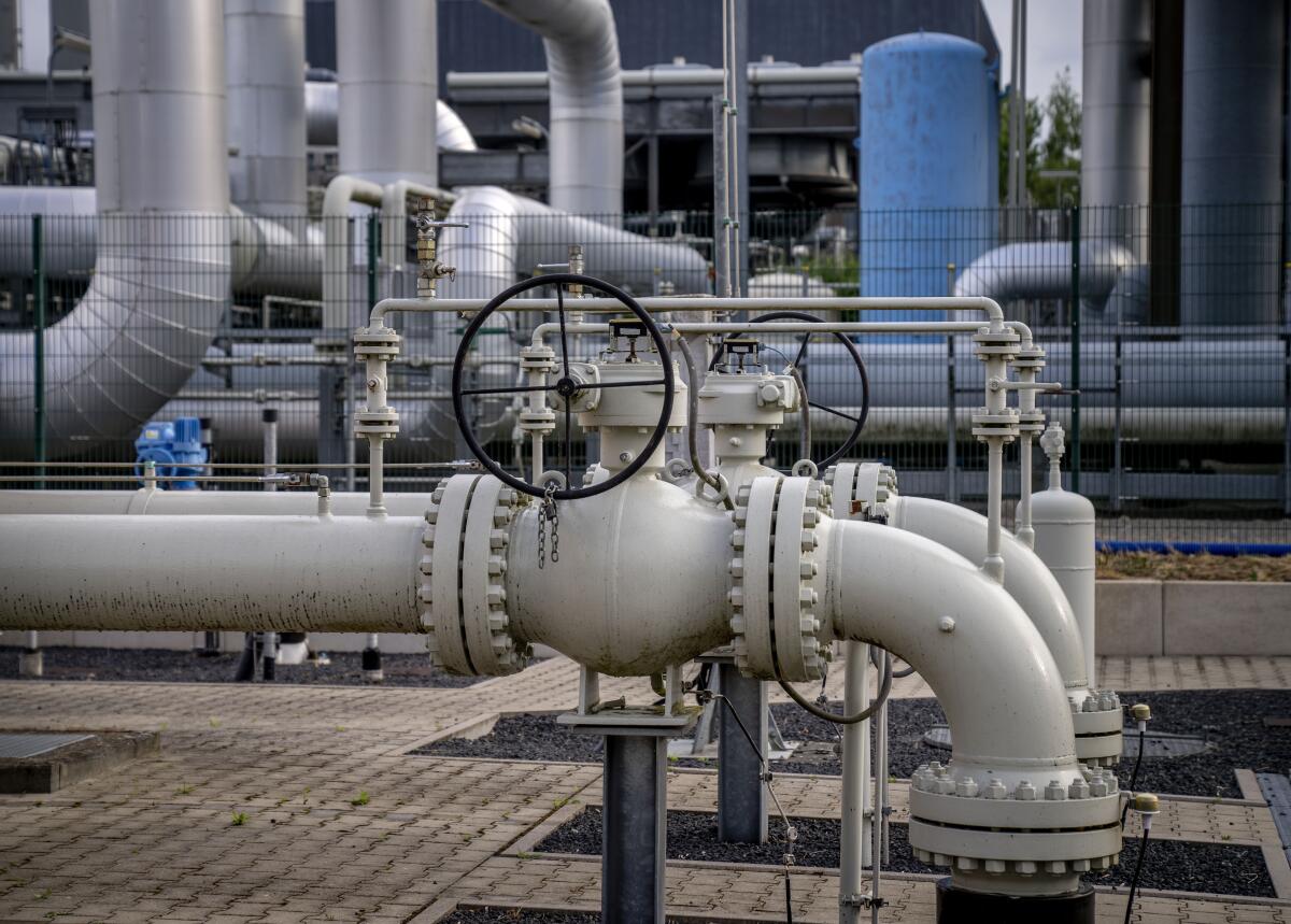 Foto tomada en una instalación de gas cerca de Eiterfeld, Alemania 
