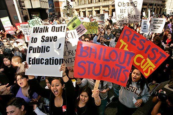 Education protests: Los Angeles