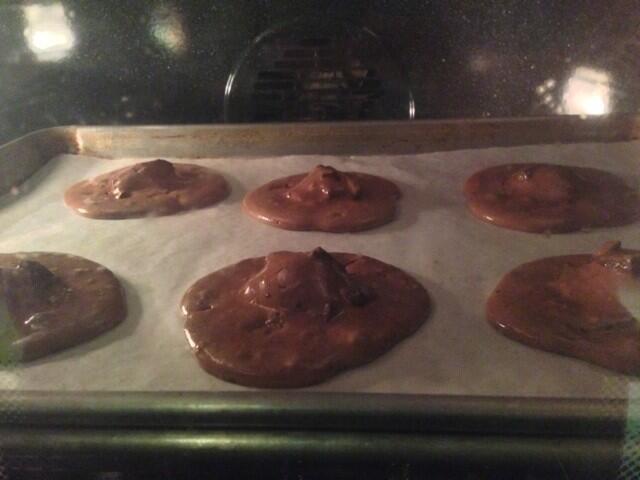 8: Cookies after five minutes in the oven