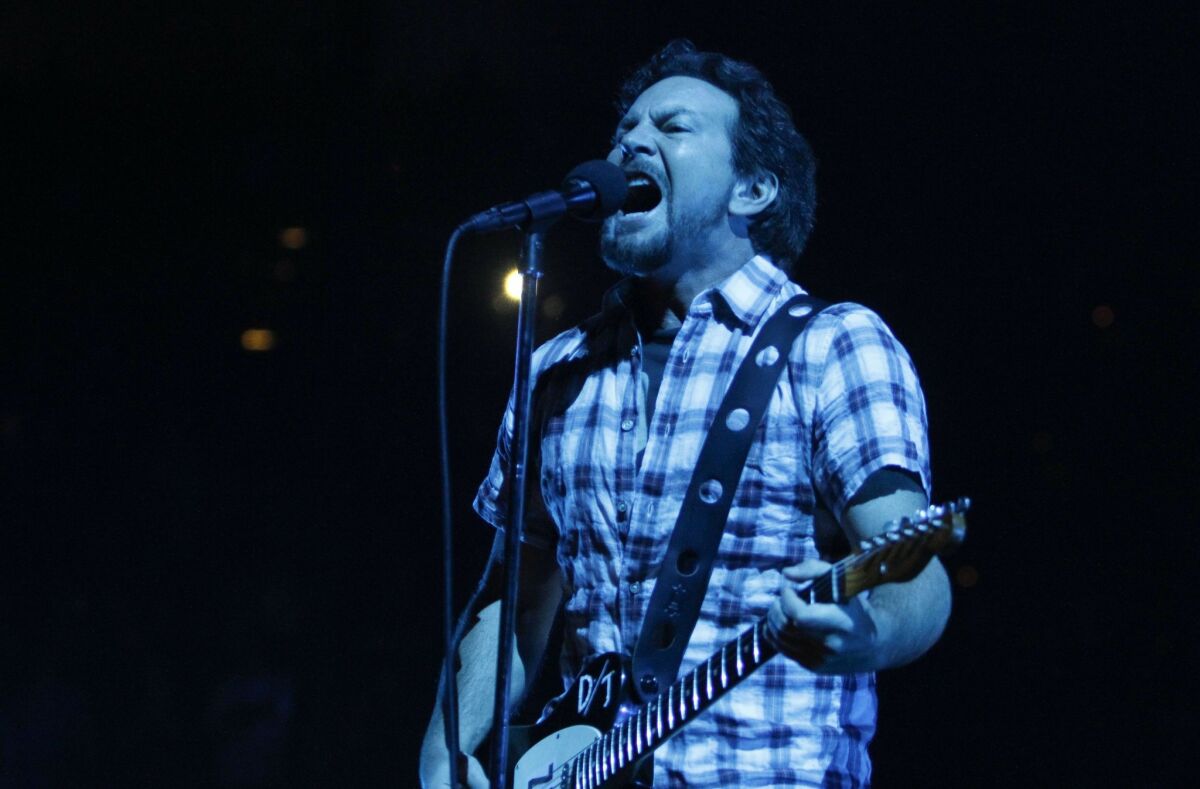Eddie Vedder and Pearl Jam's "Gigaton" tour will include an April 13 concert at San Diego State University's Viejas Arena.