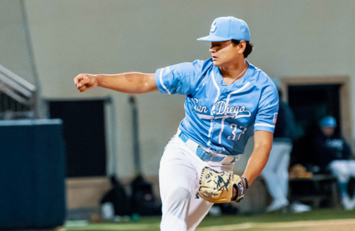 University of San Diego sophomore right-hander Ivran Romero tossed 5 1/3 shutout innings of relief in Sunday's finale.