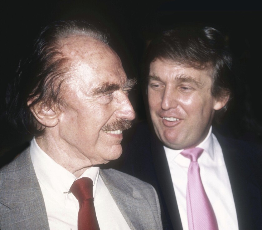 Fred Trump and his son, Donald Trump.