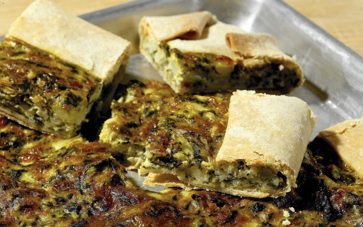 Swiss chard and potato crostata