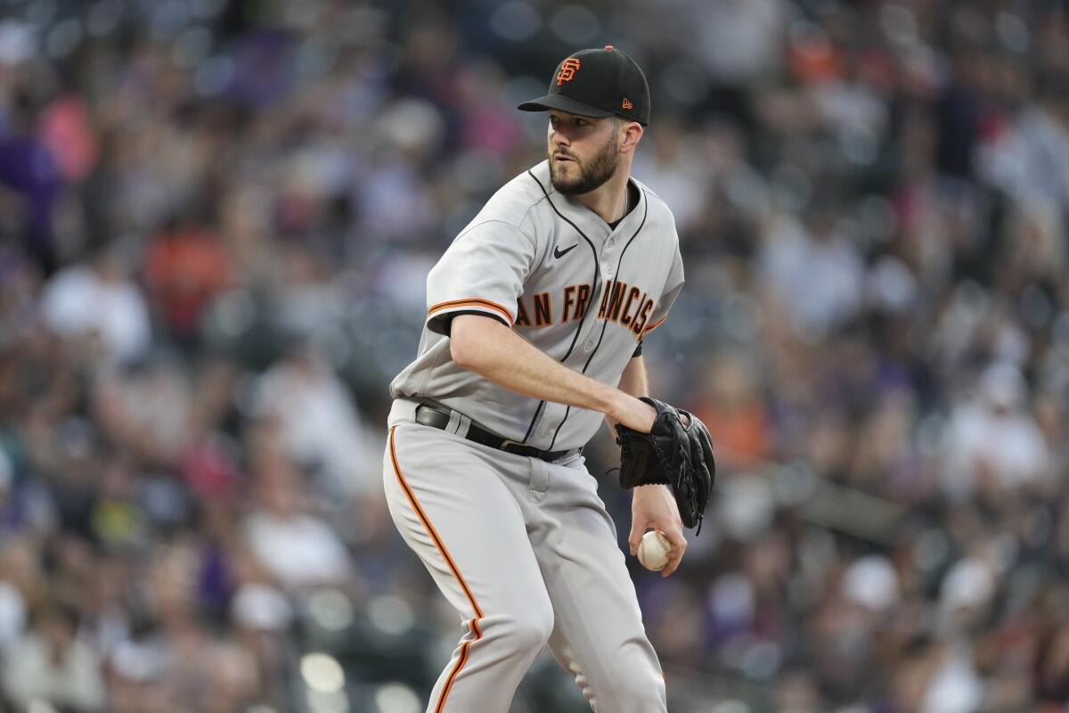 San Francisco Giants starting pitcher Alex Wood delivers against the Colorado Rockies on Sept. 24.