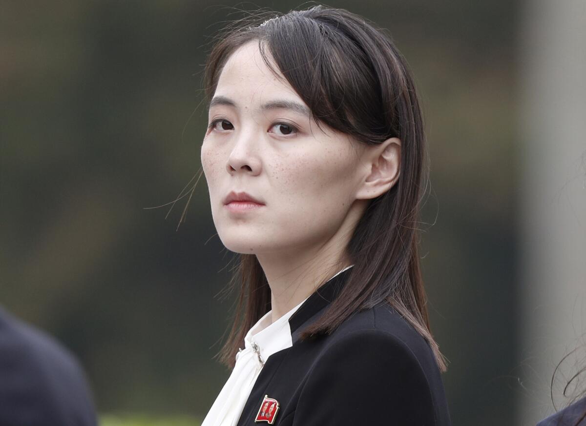 Kim Yo Jong, the sister of North Korea's leader Kim Jong Un