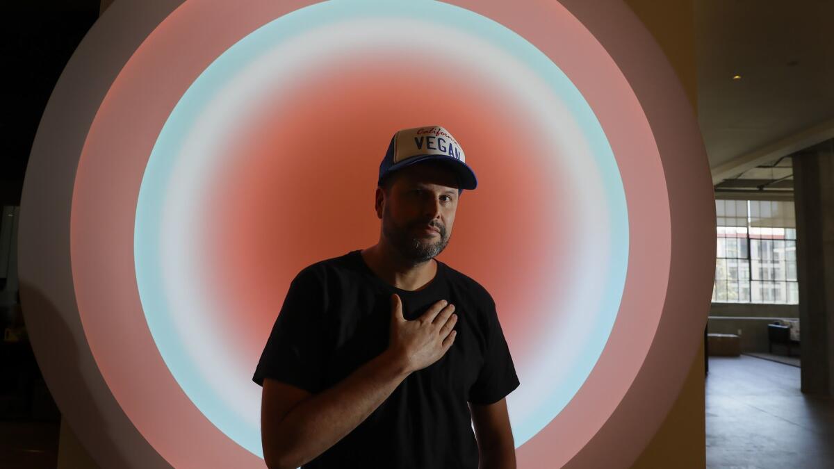 Nic Adler, festival director of the Arroyo Seco Festival, is photographed at the Goldenvoice office.