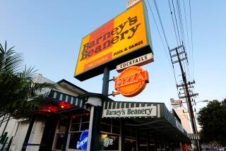 LOS ANGELES, CA Sept. 23, 2016 - Barney's Beanery -- a West Hollywood haunt for Jim Morrison and Janis Joplin, the location where Quentin Tarantino is said to have written 'Pulp Fiction' and the place where the first mayor of the new city of West Hollywood ripped down a sign forbidding gays -- could be demolished and turned into a hotel under a developer's plan. (Barbara Davidson/Los Angeles Times)