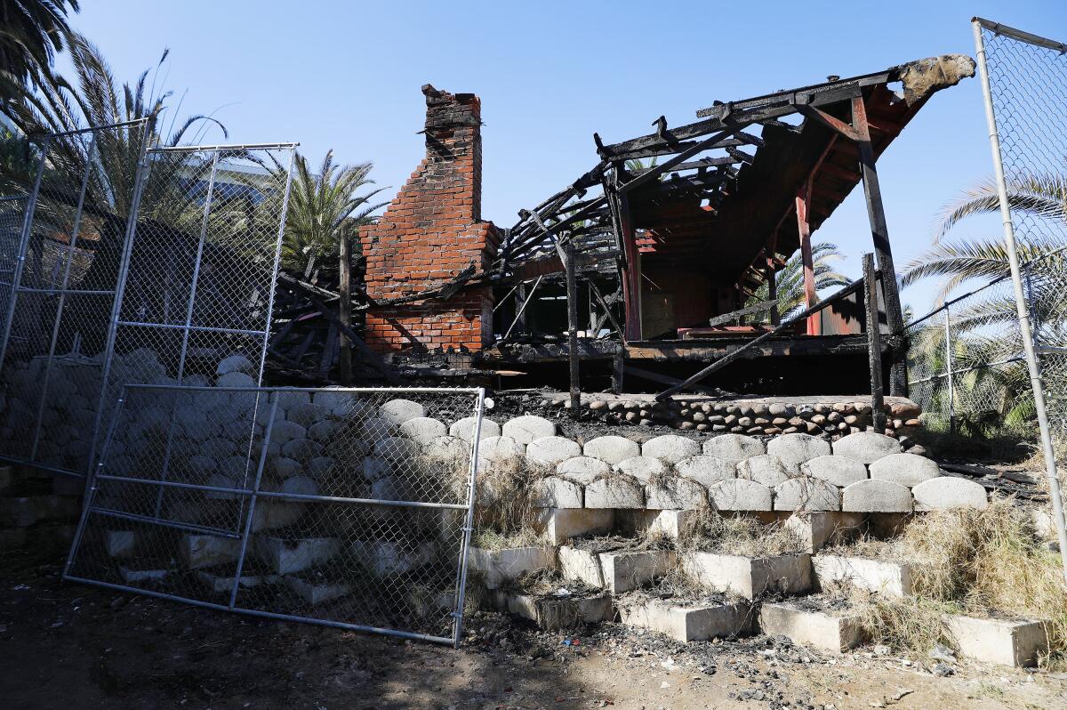 La Jolla's Red Rest cottage was destroyed by a fire early Oct. 26, 2020.