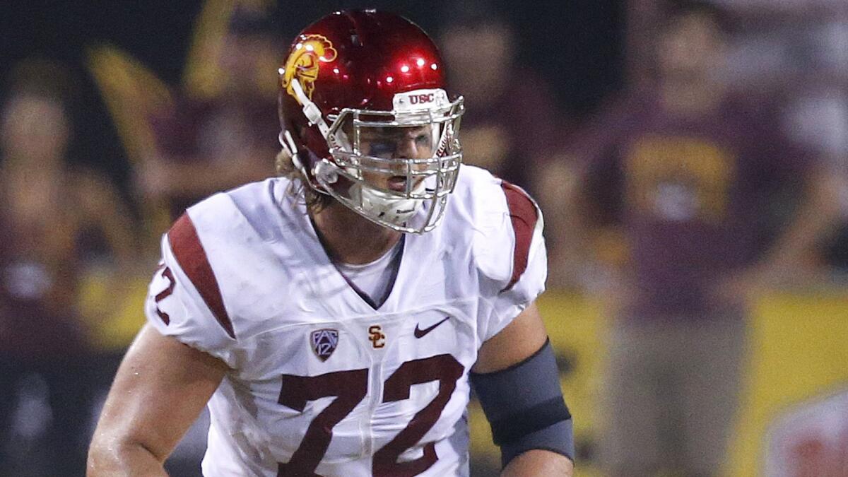 USC tackle Chad Wheeler is still dealing with a sore foot a week before the season opener.