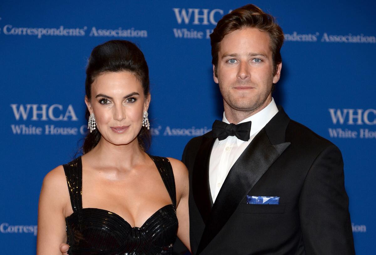 Elizabeth Chambers and Armie Hammer in 2017
