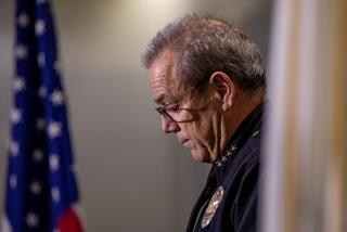 LOS ANGELES, CA - JANUARY 11, 2023: Los Angeles Police Chief Michael Moore discusses the details surrounding recent critical incidents regarding in-custody deaths and officer-involved shootings at LAPD headquarters on January 11, 2023 in Los Angeles, California.(Gina Ferazzi / Los Angeles Times)