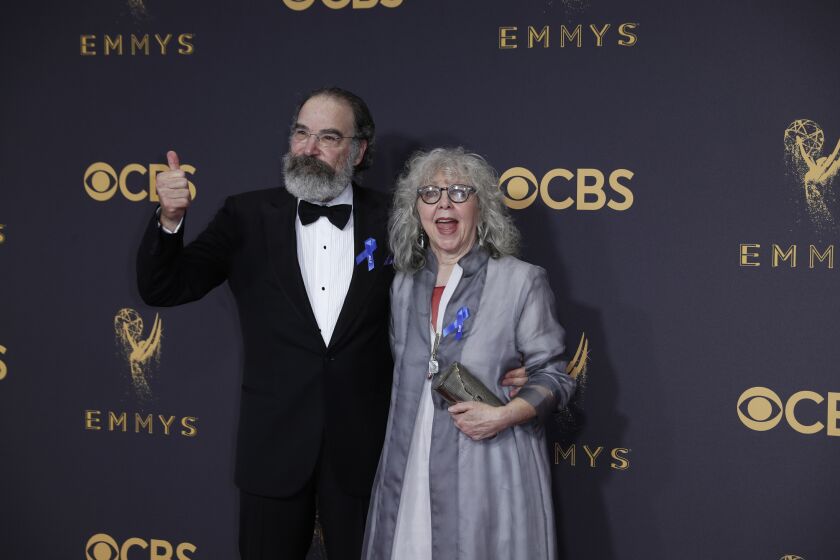 LOS ANGELES, CA., September 17, 2017: Mandy Patinkin and his wife Kathryn Grody arriving at the 69th Emmy Awards at the Microsoft Theater in Los Angeles, CA., Sunday, September 17, 2017. (Allen J. Schaben / Los Angeles Times)
