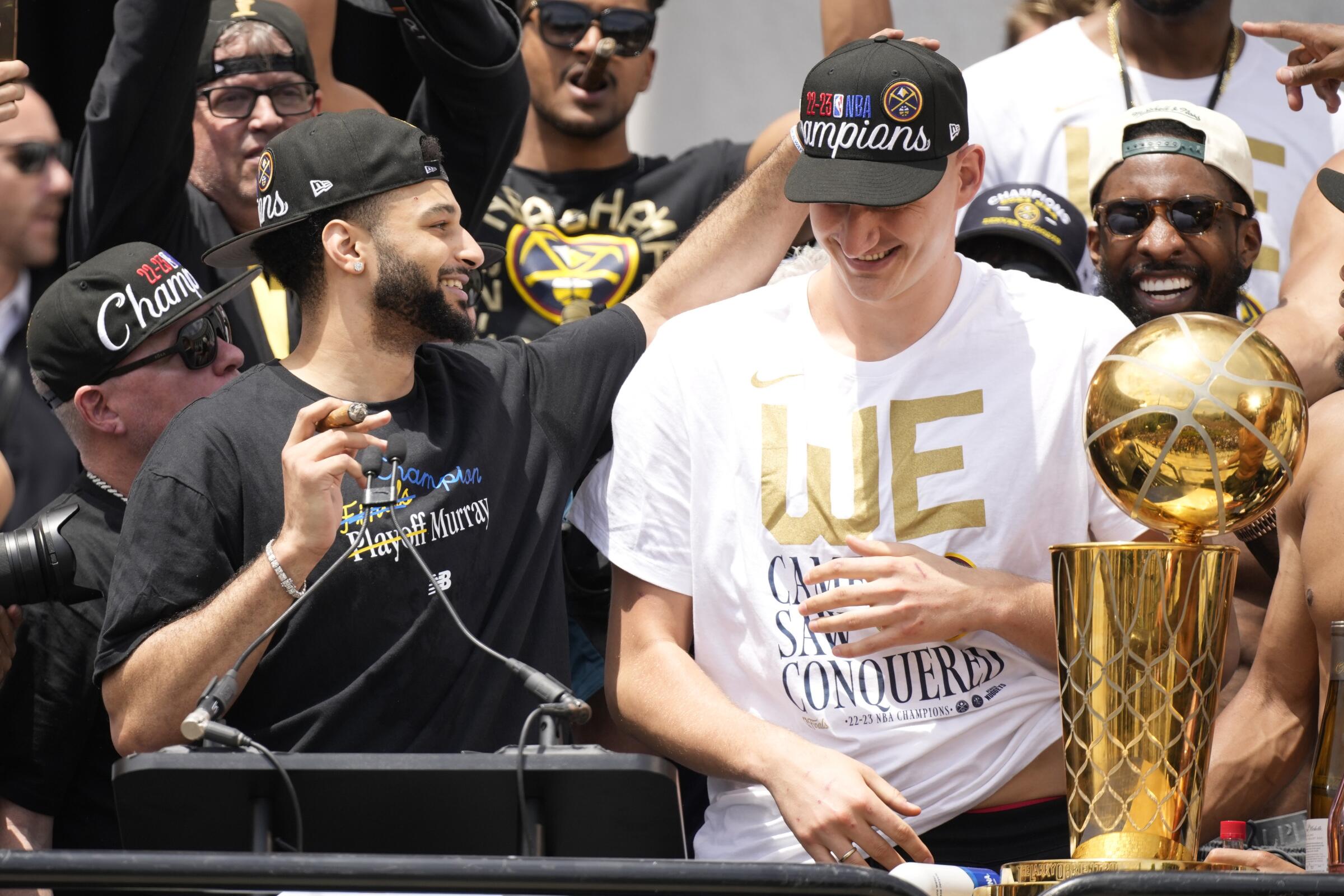 Lakers and Dodgers Fans Take In Historic Championship Run