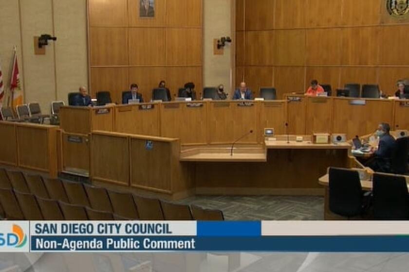 The San Diego City Council meeting on June 2, 2020.