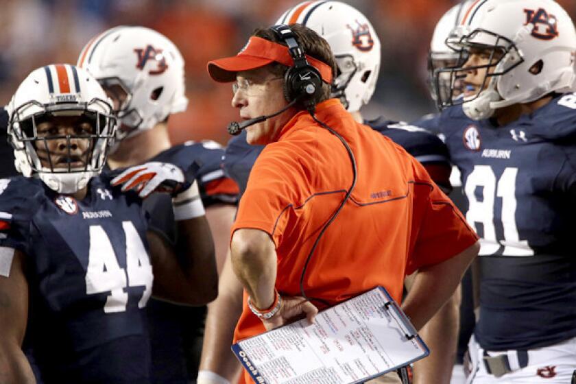 Coach Gus Malzahn and his one-loss Auburn team can put themselves into better BCS title-game position with a victory on Saturday against Alabama in their annual Iron Bowl game.