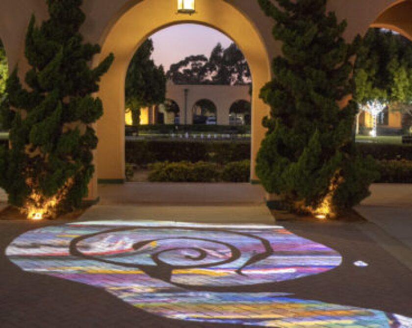 Lauren LeVieux’s ‘Walk the Labyrinth,’ is a digital interactive art installation featuring the interplay of technology and ancient form. This walk-able projection is adjacent Barracks 15 and 16 in the heart of the ARTS DISTRICT at Liberty Station, and only visible after dark.
