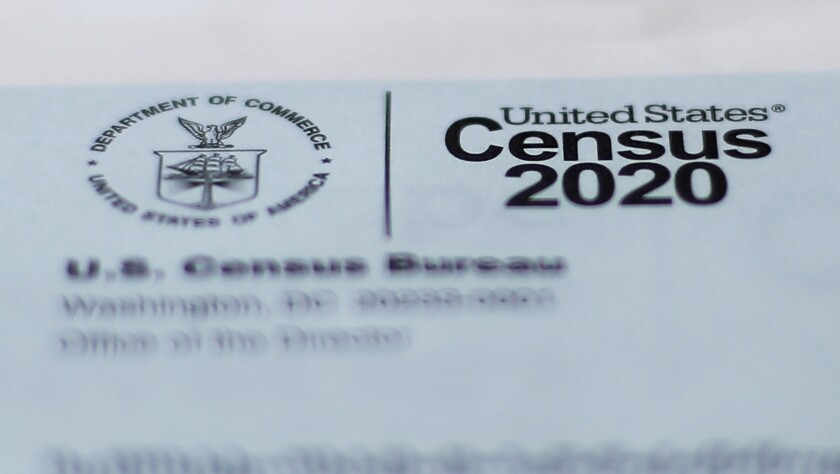 Department of Commerce letterhead with U.S. Census 2020 logo
