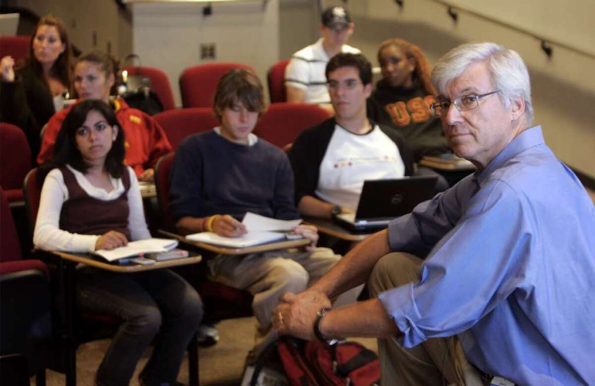 In 2006, the student using a laptop in one of USC professor Geoffrey Cowan's classes didn't face the same set of distractions that pupils today face. Since he banned devices in one of his freshman courses three years ago, it's been "a much more rewarding experience," he says.