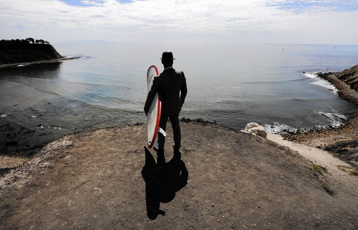 Sef Krell is an attorney and a surfer who said he was harassed last year by 'Bay Boys' who try to drive away visitors who come to surf at Lunada Bay in Palos Verdes. He filed a police complaint but the case has not been solved.