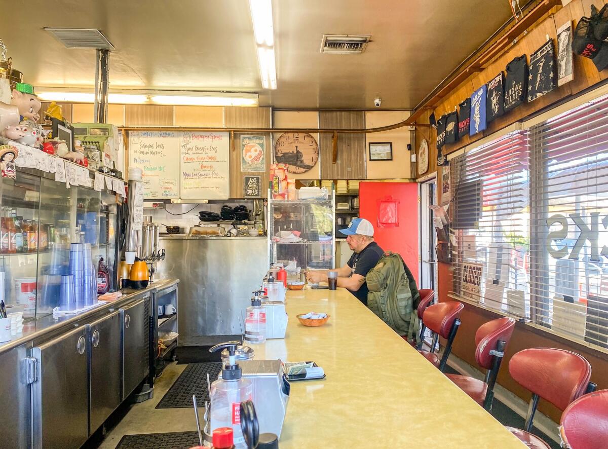 Interior of Nick's Cafe in Chinatown.