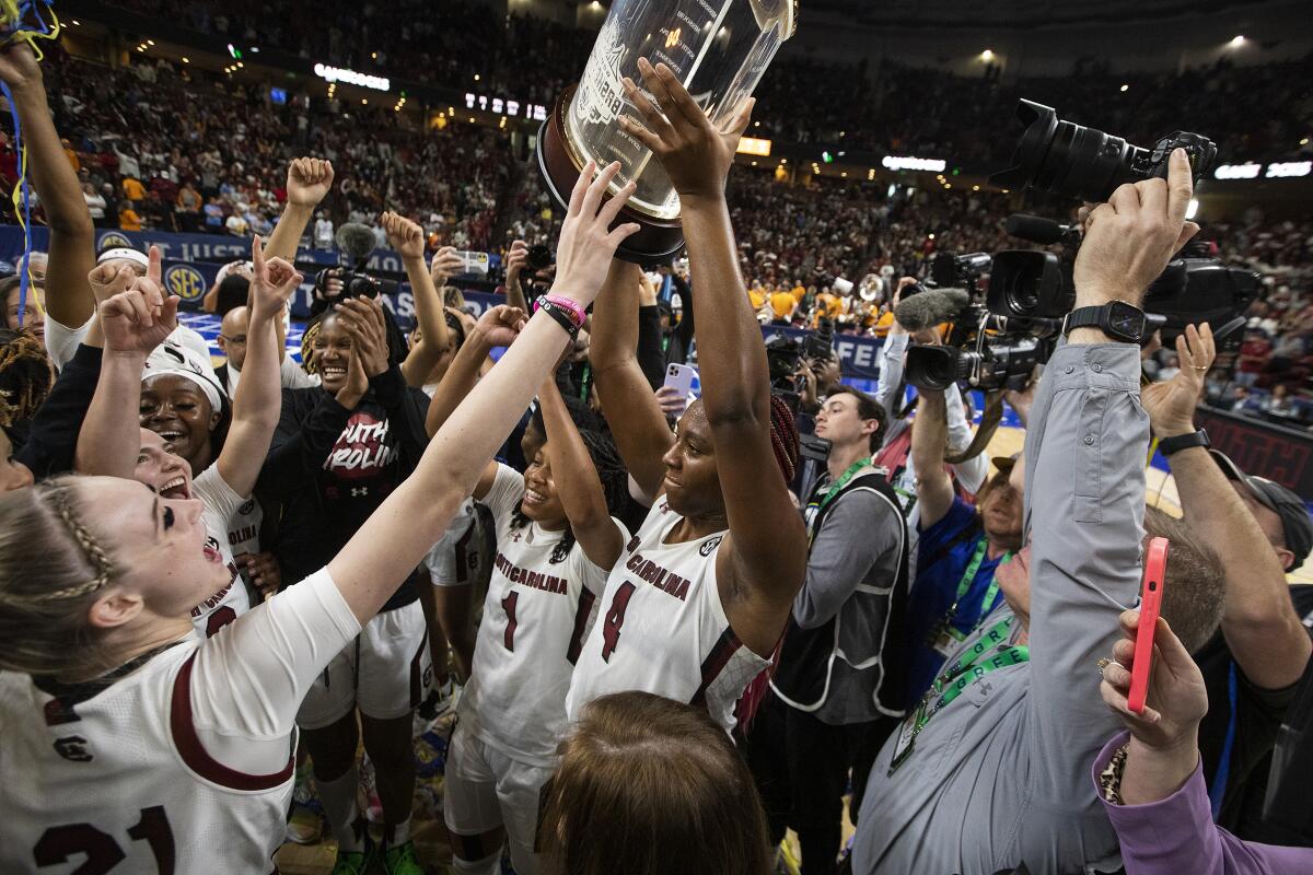 Gamecocks one win from title