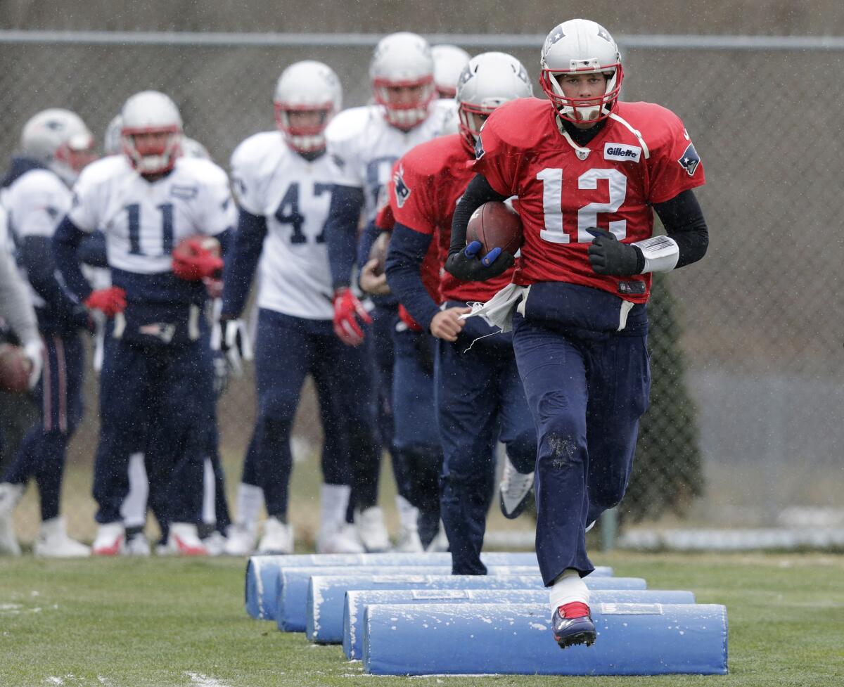 Quarterback Tom Brady and the Patriots have been practicing outdoors in preparation for Saturday's playoff game. Brady is two touchdown passes shy of tying the NFL postseason record.