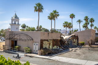 A bomb blast caused large portions of the American Reproductive Centers facility to collapse.