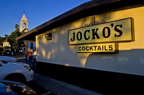 Late-afternoon light splashes the outside of Jocko's restaurant in Nipomo, just north of Santa Maria, Calif.
