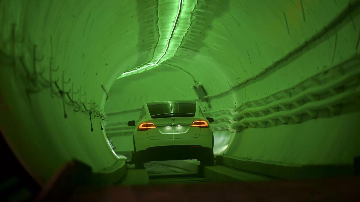Boring Co.'s Hawthorne test tunnel.