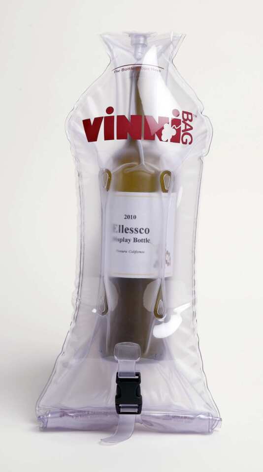 The reason: No more smashed wine bottles with this inflatable bag for your baggage. (Remember, if you're using a carry-on for your airline trip, you can't take more than 3 ounces of liquids in one bottle.) It cradles your treasure (containers of liquid, foods, breakable items) like a child. Come to Mama, VinniBag. The price: $28. The details: www.vinnibag.com. -- Catharine Hamm