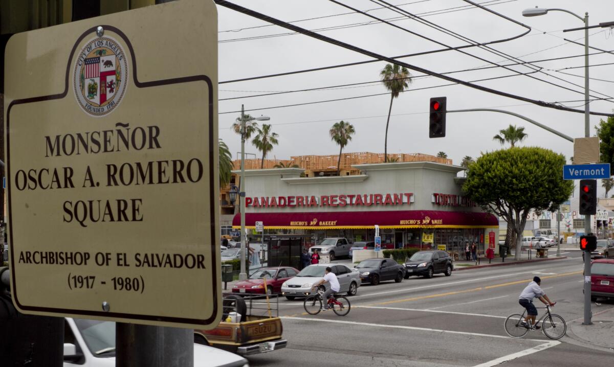 A bustling Salvadoran population lives south of downtown near the intersection of Pico Boulevard and Vermont Avenue.