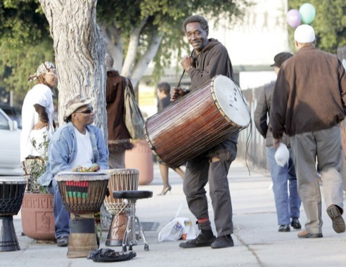 Where do you go in Los Angeles to find a drum circle? Leimert Park, of course.