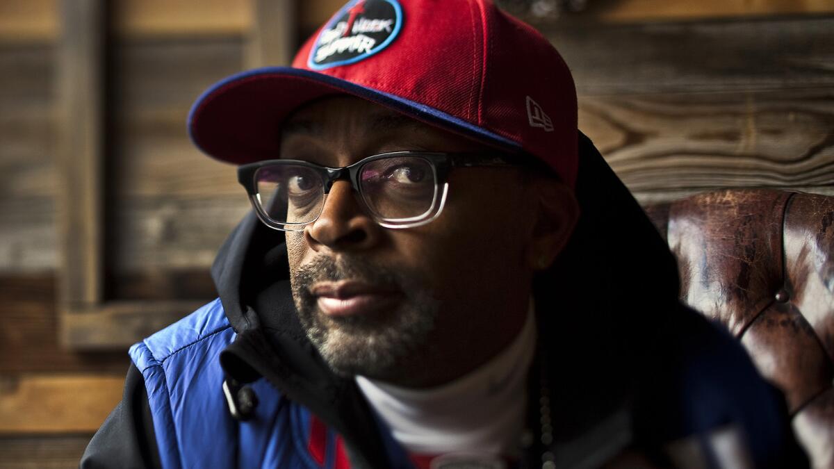 Director Spike Lee sits for a portrait during the 2012 Sundance Film Festival.