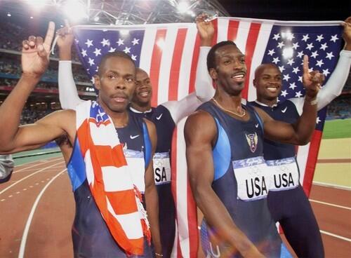 The U.S. Men's 4x400-meter relay team in 2000