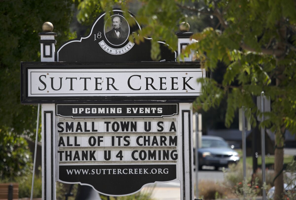 Sutter Creek is in Amador County.