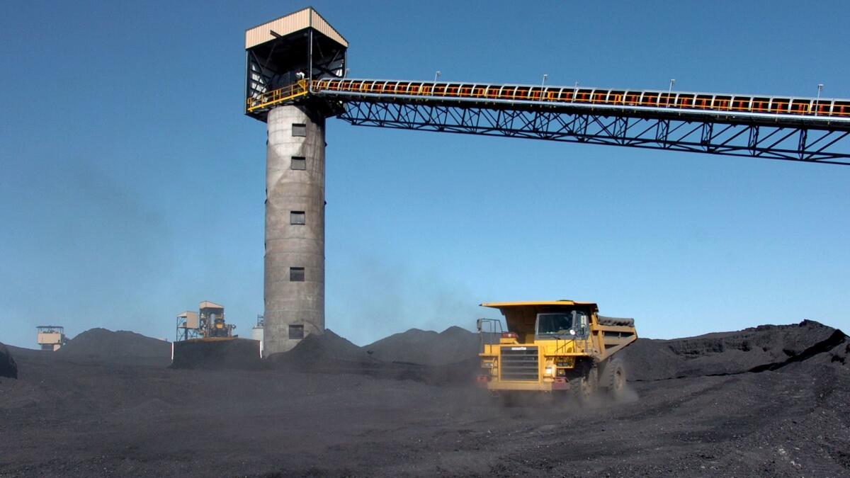 Signal Peak Energy's Bull Mountains coal mine near Roundup, Mont., in 2009.