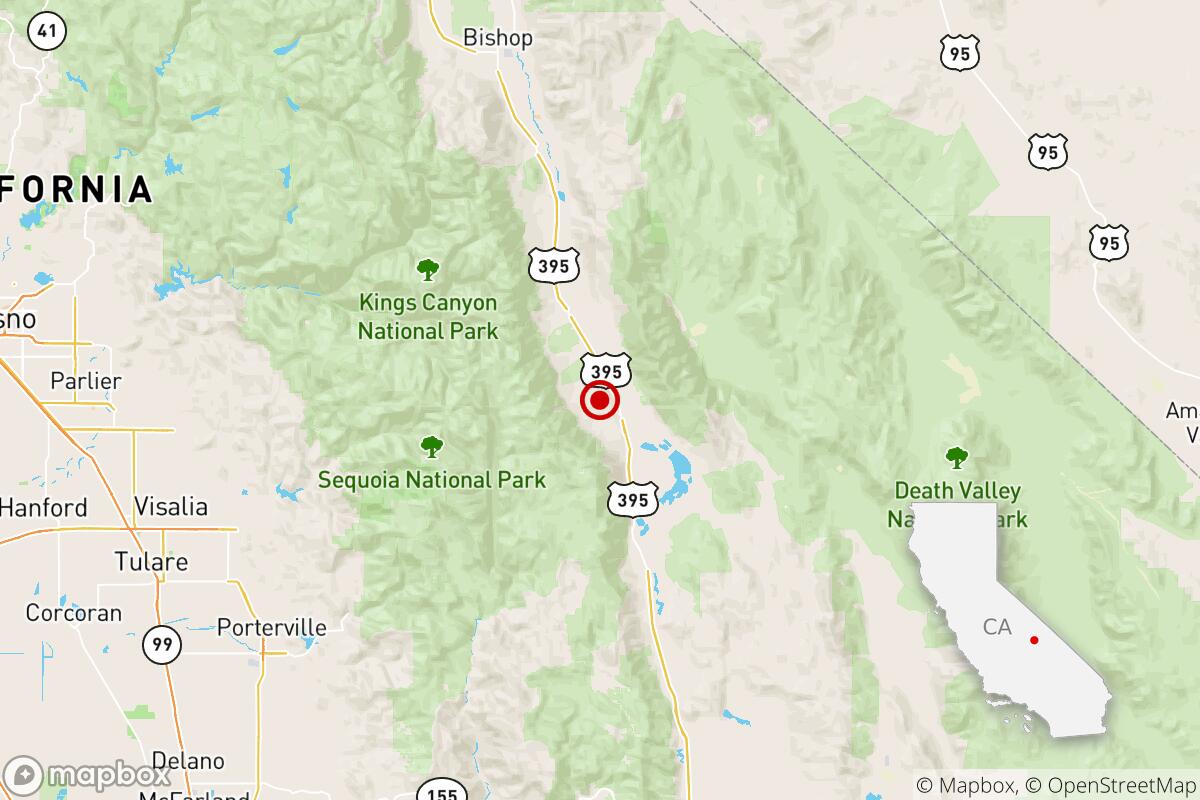 A magnitude-3.9 earthquake was reported 59 miles from Lindsay, Calif., early Sunday morning.