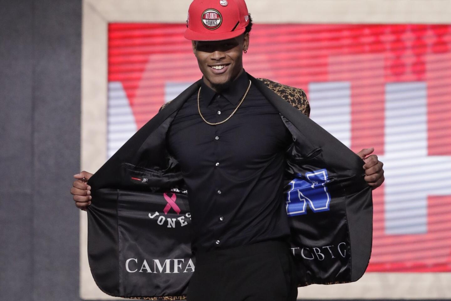 Check out those fresh hats the rookies wore during the NBA Draft 