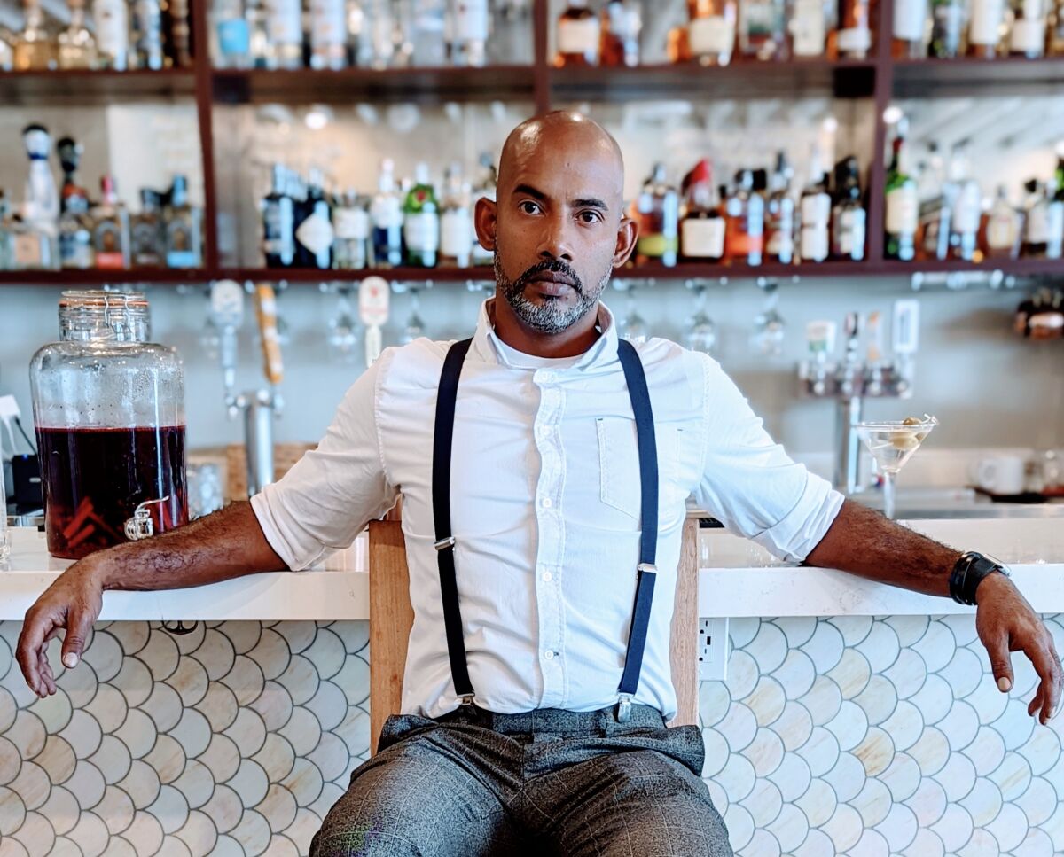 Praveen Das, cocktail curator for Mermaids & Cowboys, left a career in civil engineering for one behind the bar.
