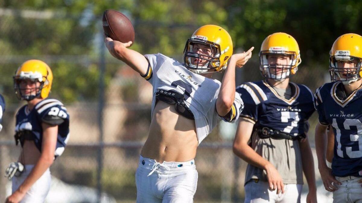 Marina High quarterback Ian Green led the Vikings to a victory against Dana Hills last week.