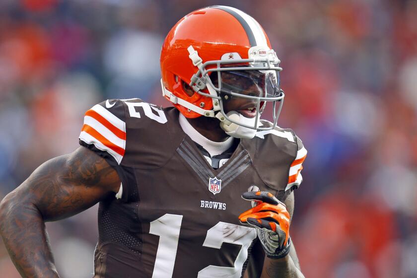 Cleveland Browns wide receiver Josh Gordon lines up during a loss to the Indianapolis Colts on Dec. 7.